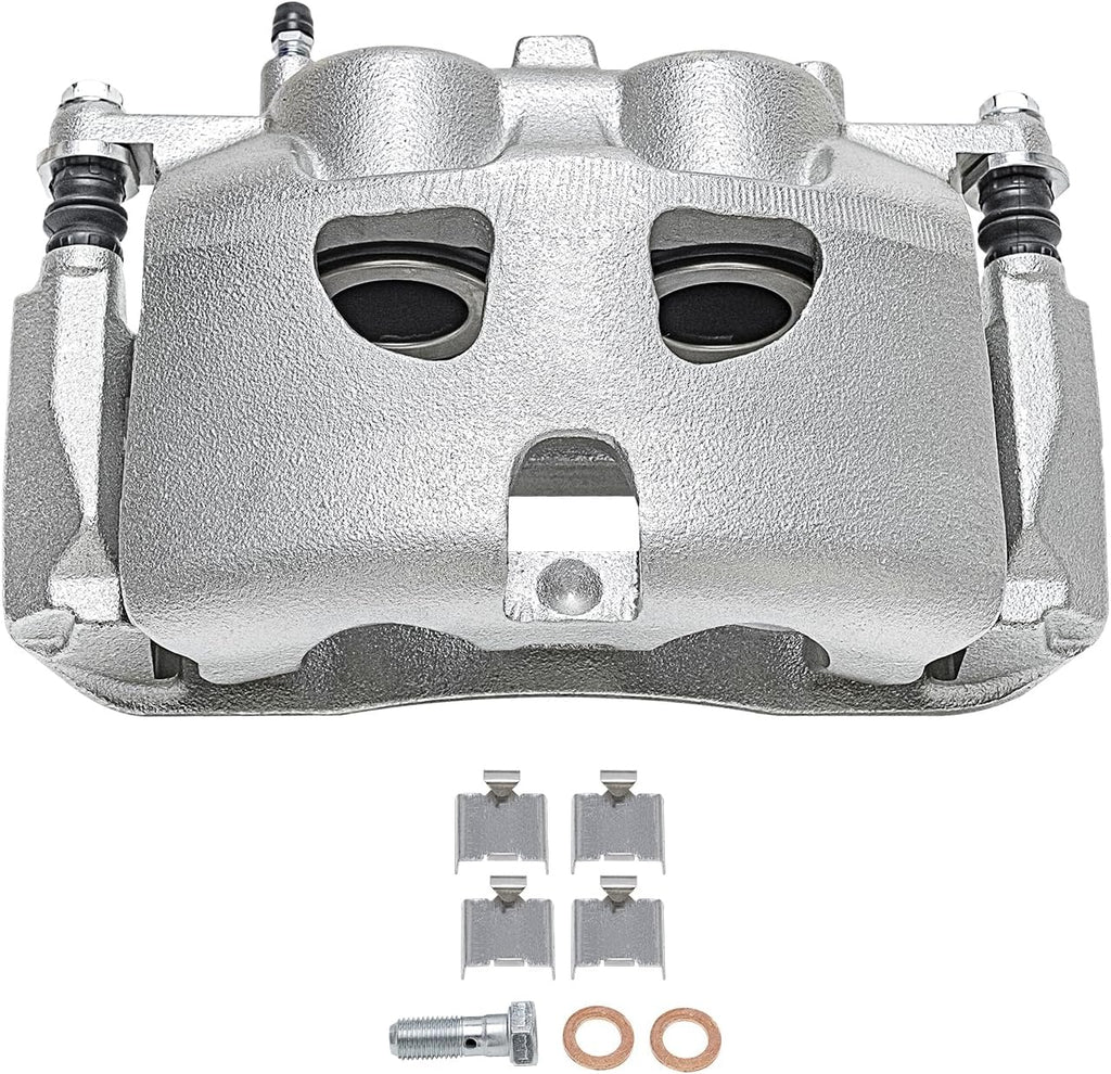 Detroit Axle - 2 Front Brake Calipers for 2010-2011 Ford F-150 Lincoln Mark LT 2010-2021 Expedition Navigator, Disc Brake Calipers w/Bracket Replacement
