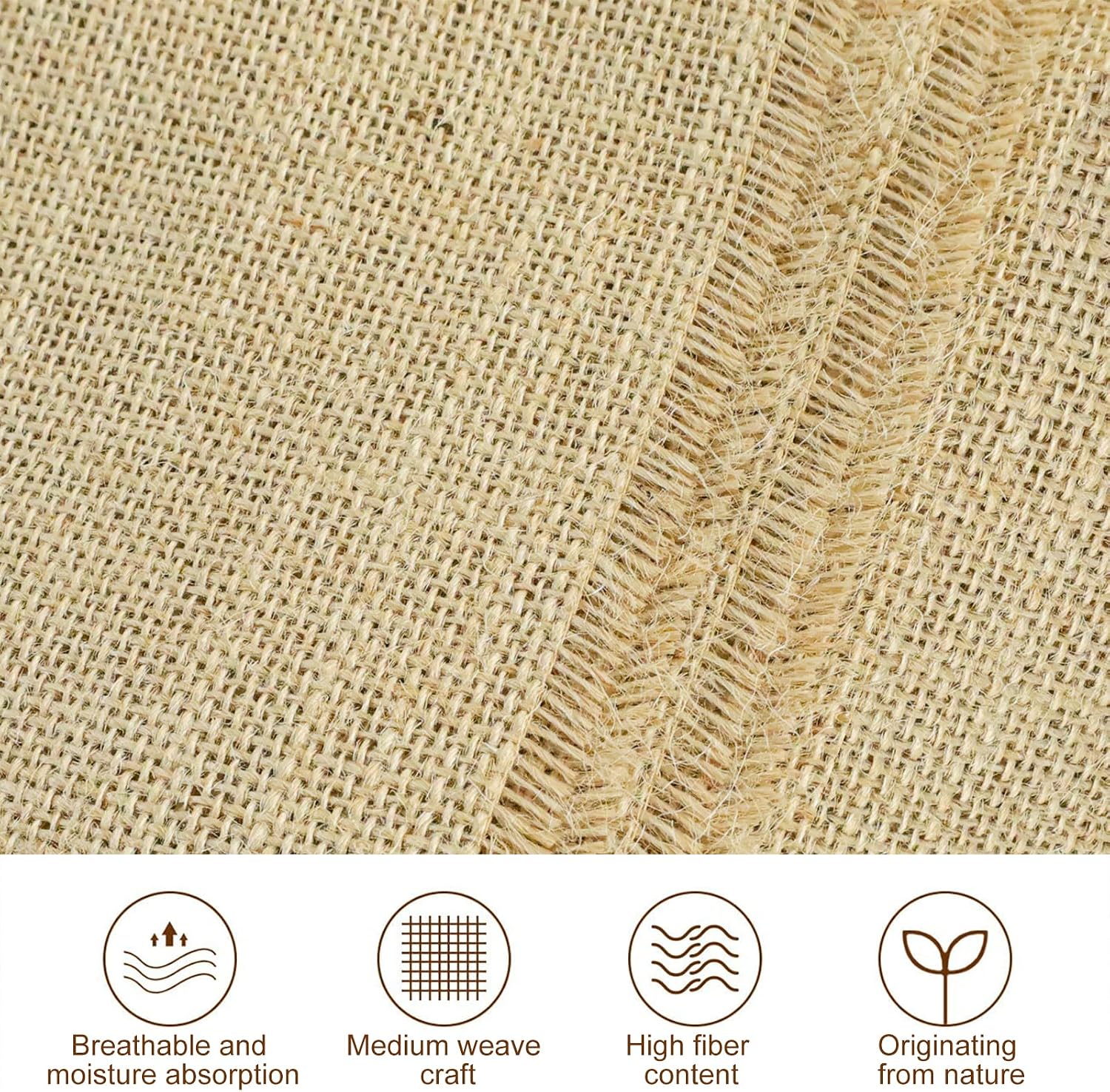 Agfabric 64 inch x100 Feet Garden Burlap Fabric Roll, Burlap Tree Wrap,Multipurpose High Density Natural Jute Material for Gardening,Aisle Runner,Crafts,Weed Barrier