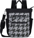 Sherpani Soleil, Anti Theft Convertible Backpack, 3 in 1 Tote, Crossbody Purse, 18L Travel Bag, RFID Protection, Fits 13' Laptop (Houndstooth)