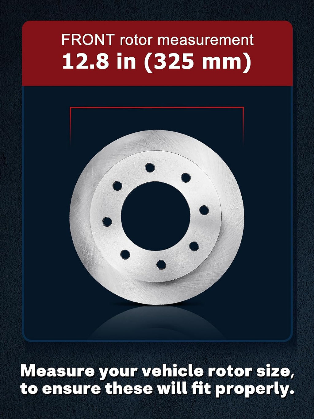 ALLCOMBO 12.8' Front and 12.99' Rear Brake Kit for 2002 2003 2004 Chevy Silverado 2500, for Chevy Suburban GMC Sierra 1500 2500 HD Brakes and Rotors Kit, Brake Pads and Rotors Replacement