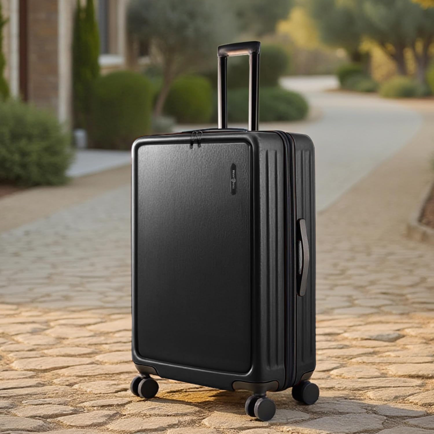 TRAVELARIM Luggage Sets 2 Piece, 24 Inch Suitcase and 28 Inch Luggage with Spinner Wheels, Durable Hard Shell Suitcase Set, Expandable Travel Suitcases with Wheels, Jet Black