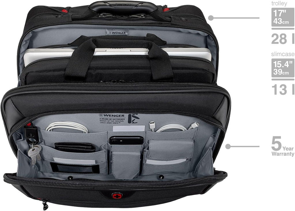 Wenger Patriot Rolling Case Blk Up To 17IN Laptop with notebook Case (WA-7953-02F00)