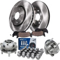 Detroit Axle - 3.5L Front Brake Kit for 2007-2013 Nissan Altima, 11.65'' inch Disc Brake Rotors Ceramic Brake Pads Wheel Bearing & Hubs Wheel Lug Nuts 2008 2009 2010 2011 2012 Replacement
