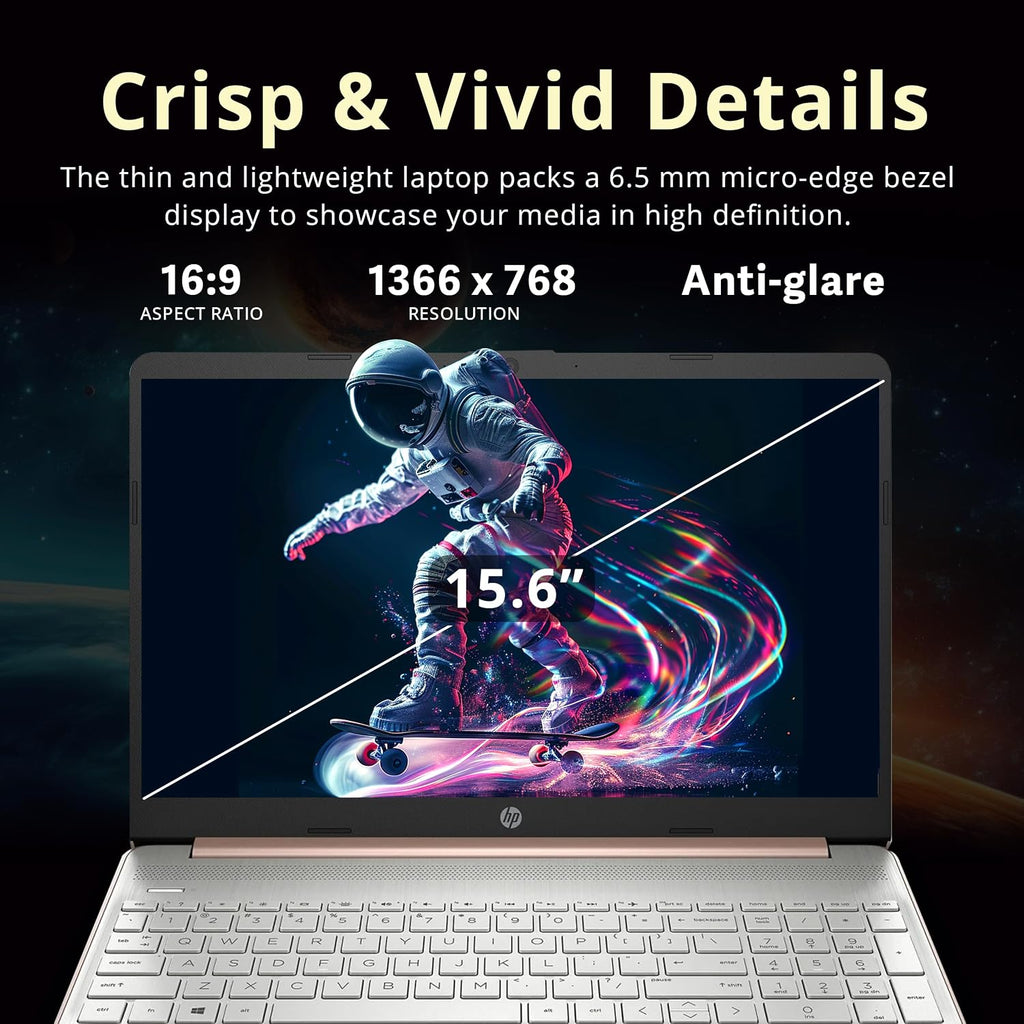 HP 15.6' HD Micro-Edge Laptop, AMD Athlon Silver 3050U, 16GB DDR4 RAM, 1TB SSD, AMD Radeon Graphics, Webcam, Fast Charge, Windows 11 Pro, Gold (Renewed)