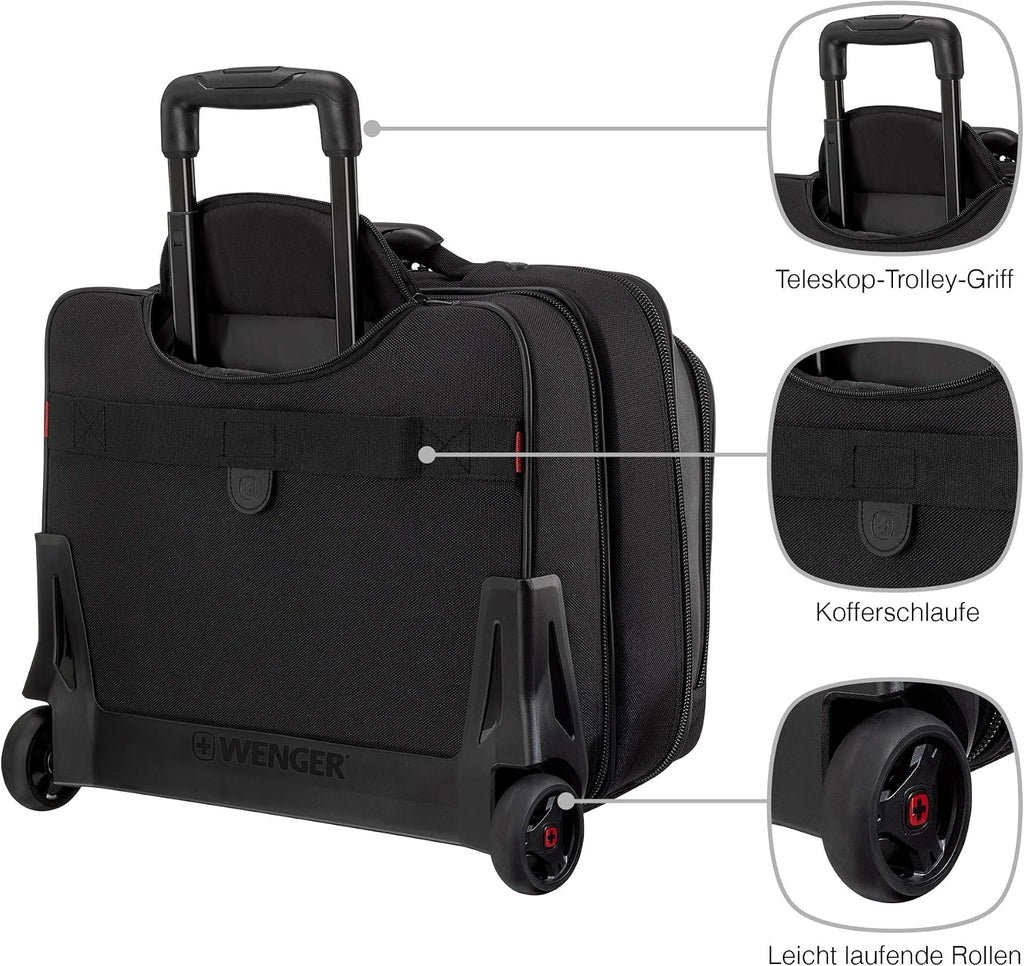 Wenger Patriot Rolling Case Blk Up To 17IN Laptop with notebook Case (WA-7953-02F00)