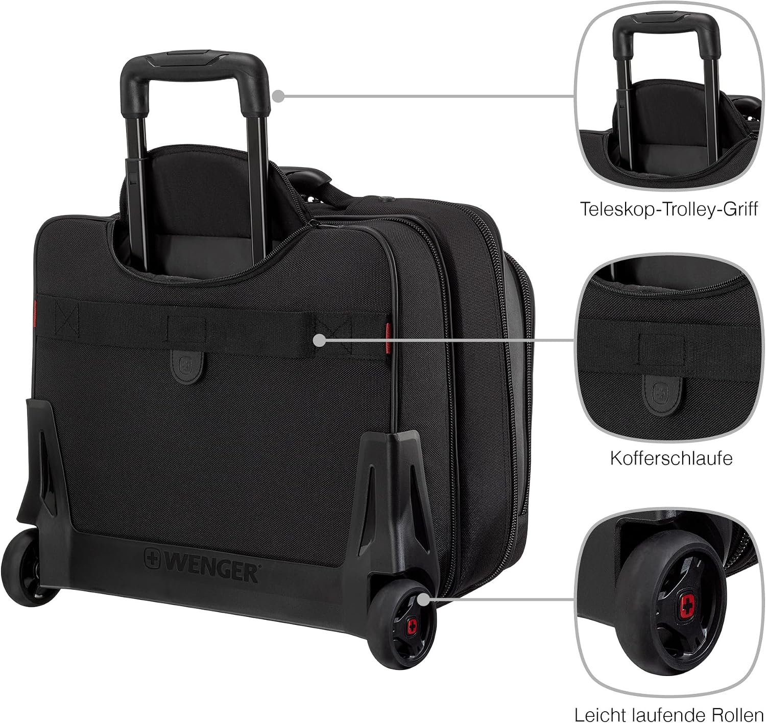 Wenger Patriot Rolling Case Blk Up To 17IN Laptop with notebook Case (WA-7953-02F00)
