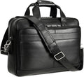 Polare Full Grain Leather 16.5'' Laptop Bag Briefcase for Men Business Messenger Work Bag Fits 15.6'' Laptop
