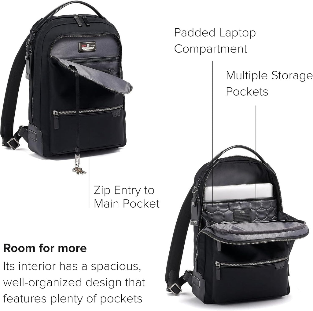 TUMI - Harrison Bradner Backpack - Men's Laptop Bag for Business & Travel - Fits up to 14' Screen - 16.5' X 11.5' X 3.5' - Black Nylon