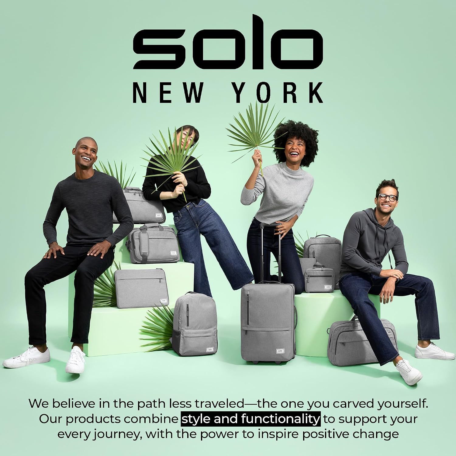 Solo New York Underseat Rolling Catalog Case - Roller Laptop Bag with Wheels, Wheeled Briefcase for Women & Men, Carry On Size for Travel, Fits 15.6' Computer - Re:Start, Gray