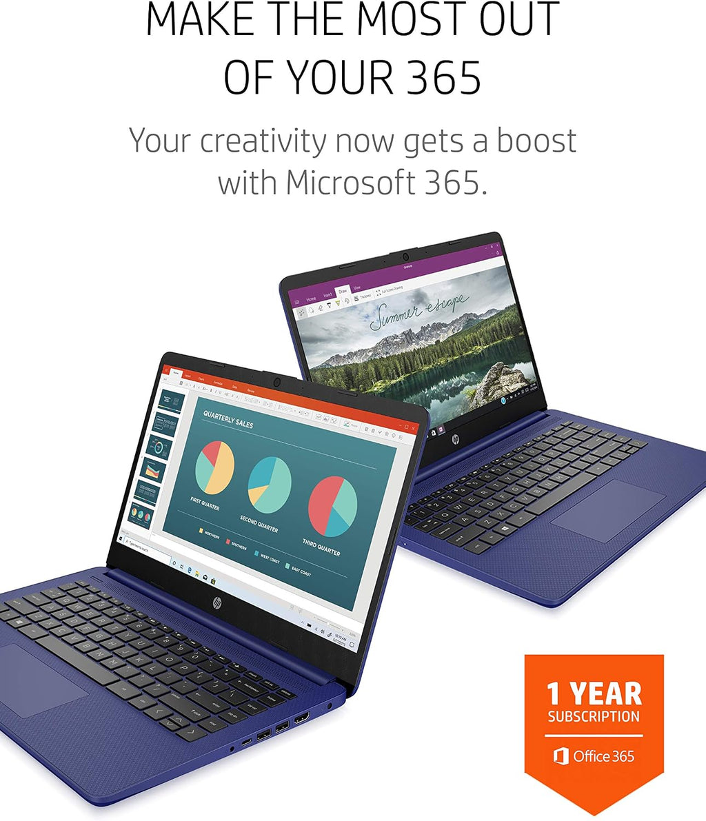HP 14 Laptop, AMD 3020e, 4 GB RAM, 64 GB eMMC Storage, 14-inch HD Touchscreen, Windows 10 Home in S Mode, Long Battery Life, Microsoft 365, (14-fq0040nr, 2020)