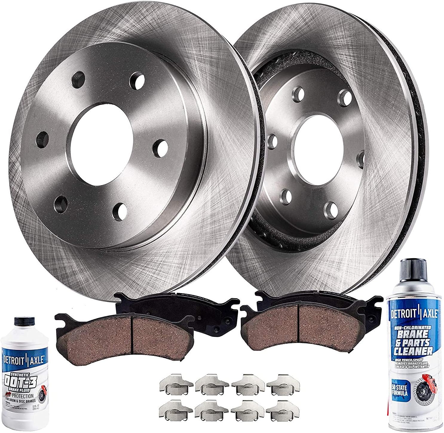 Detroit Axle - 2WD Front Wheel Bearing Hubs Brake Kit for Chevy GMC Silverado Sierra Yukon XL Express Savana 2500 Tahoe Wheel Bearing Hubs Brake Rotors Brake Pads Replacement : 12 inch Rotor