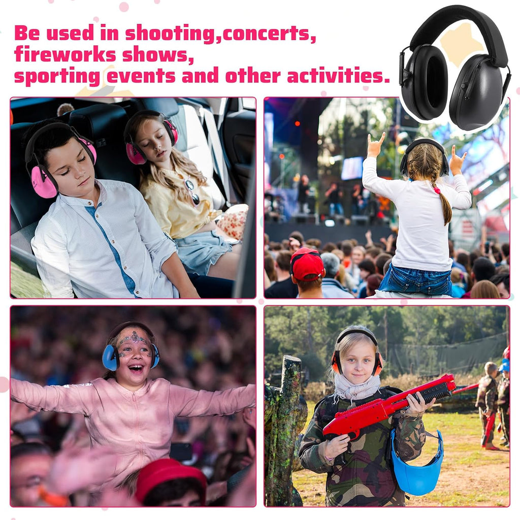 Amylove 18 Pcs Kids Ear Protection Noise Cancelling Headphones Noise Reduction Ear Muffs 27dB Hearing Protection (8 Colors)
