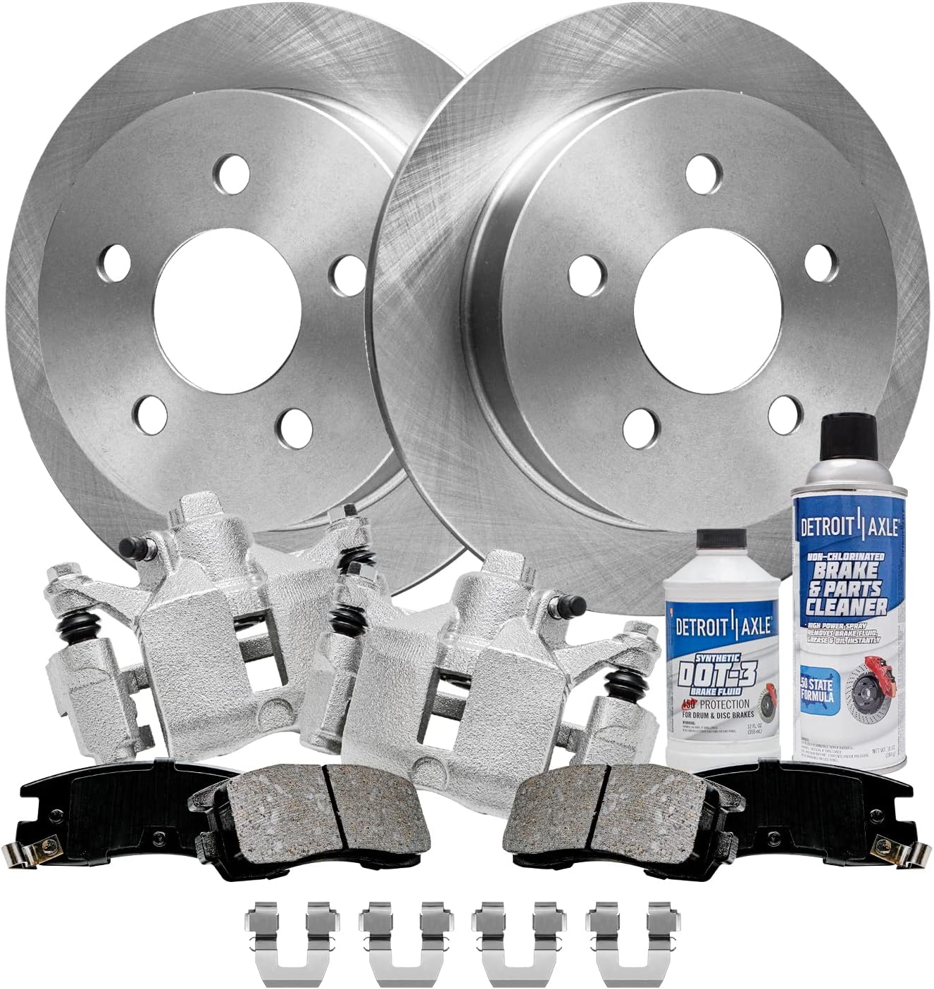 Detroit Axle - REAR Brake Kit for Buick Century Regal Chevrolet Impala Monte Carlo Oldsmobile Intrigue Pontiac Grand Prix Disc Brake Rotors Ceramic Brakes Pads Brakes Calipers Replacement