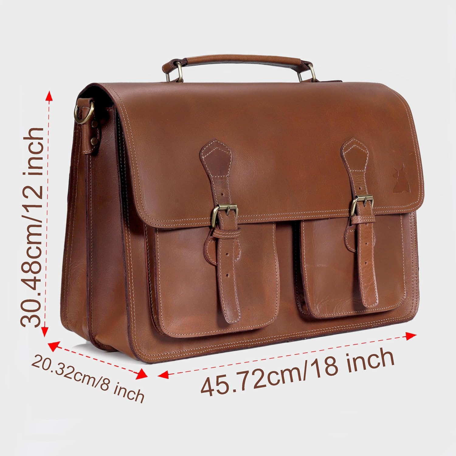 Leather Messenger Bag For Men, Vintage Handmade Laptop Briefcase and Shoulder Bag for Men