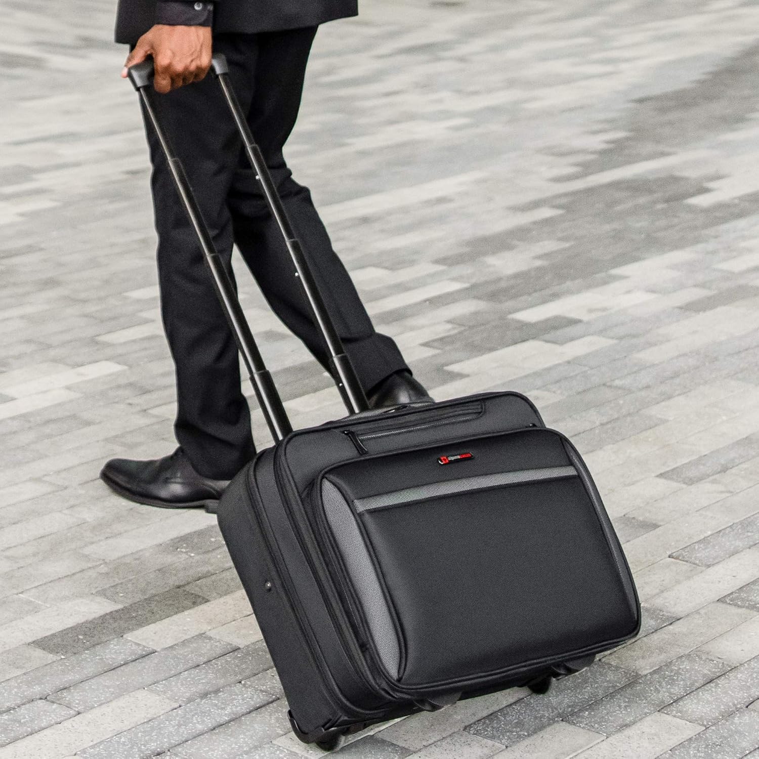 Alpine Swiss Rolling Laptop Briefcase Wheeled Overnight Carry on Bag Up to 15.6 Inches Notebook - Carries Legal Size Files
