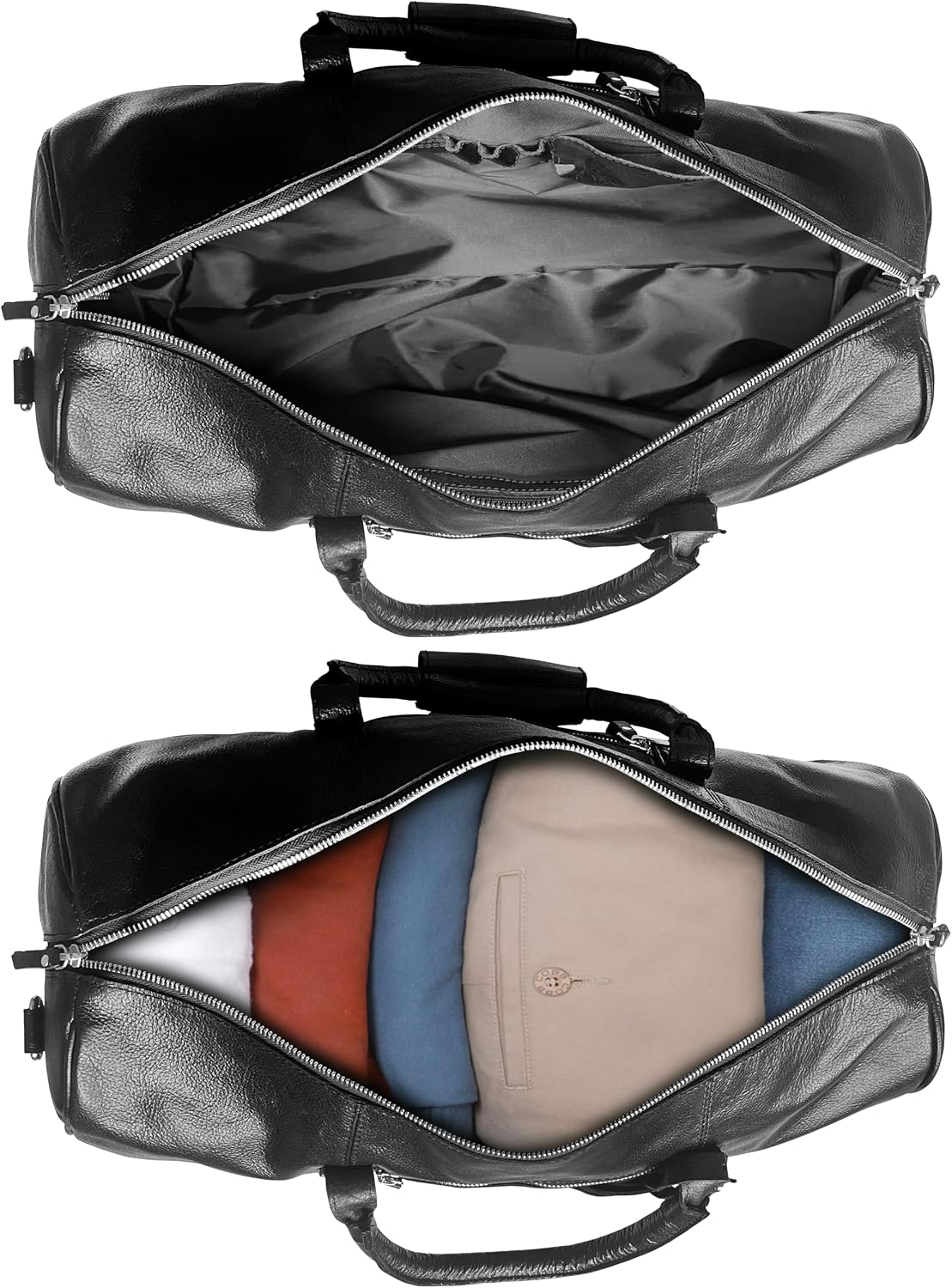 Handmade Leather Travel Duffel Bag - Airplane Underseat Carry On Bags by Rustic Town