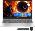 HP 15.6' FHD Touchscreen Laptop, AMD Ryzen 5 7520U, 8GB LPDDR5 RAM, 672GB Storage (512GB SSD+160GB Docking Station Set), Radeon Graphics, Copilot, Numeric Keypad, Wi-Fi 6, Win 11, Silver