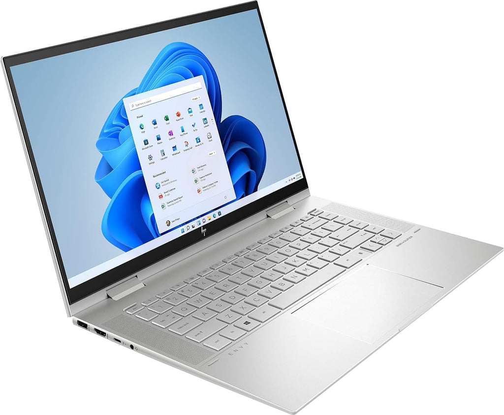 HP Envy X360 2-in-1 15.6' FHD Touch-Screen Laptop | 11th Generation Intel Core i7-1195G7 | Backlit Keyboard | Fingerprint | Windows 11 Home (Silver, 16GB RAM | 512GB SSD) (Renewed)