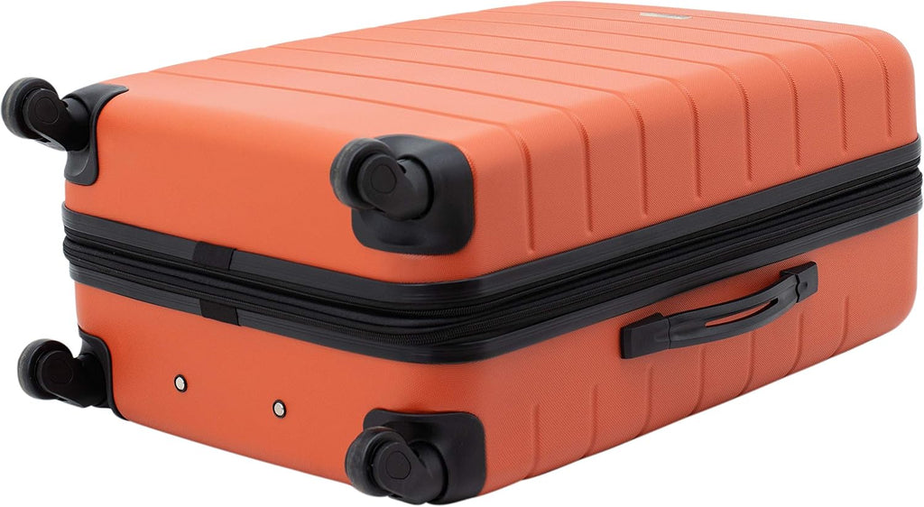 Wrangler Smart Spinner Hardside Luggage, 3 Piece Set, Burnt Orange