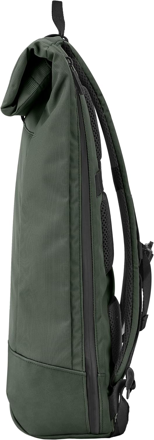 Moleskine ET20FMTRBKK6 Business Backpack, 15-Inch, Can Store Devices, Metro Roll Top Backpack, Moss Green