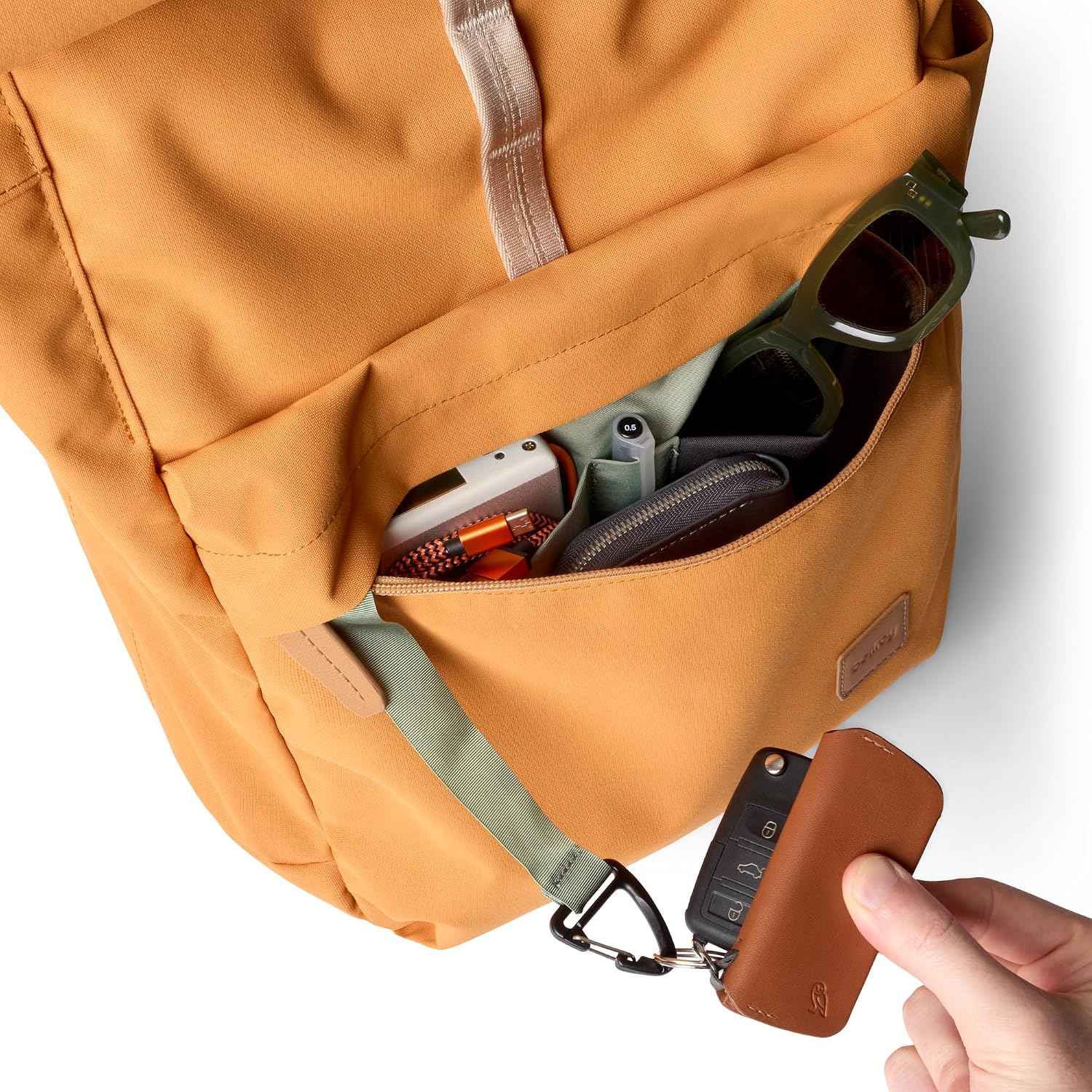 Bellroy Classic Rolltop (commuter backpack with 16' laptop sleeve, luggage pass-through, and two access points) - Butterscotch
