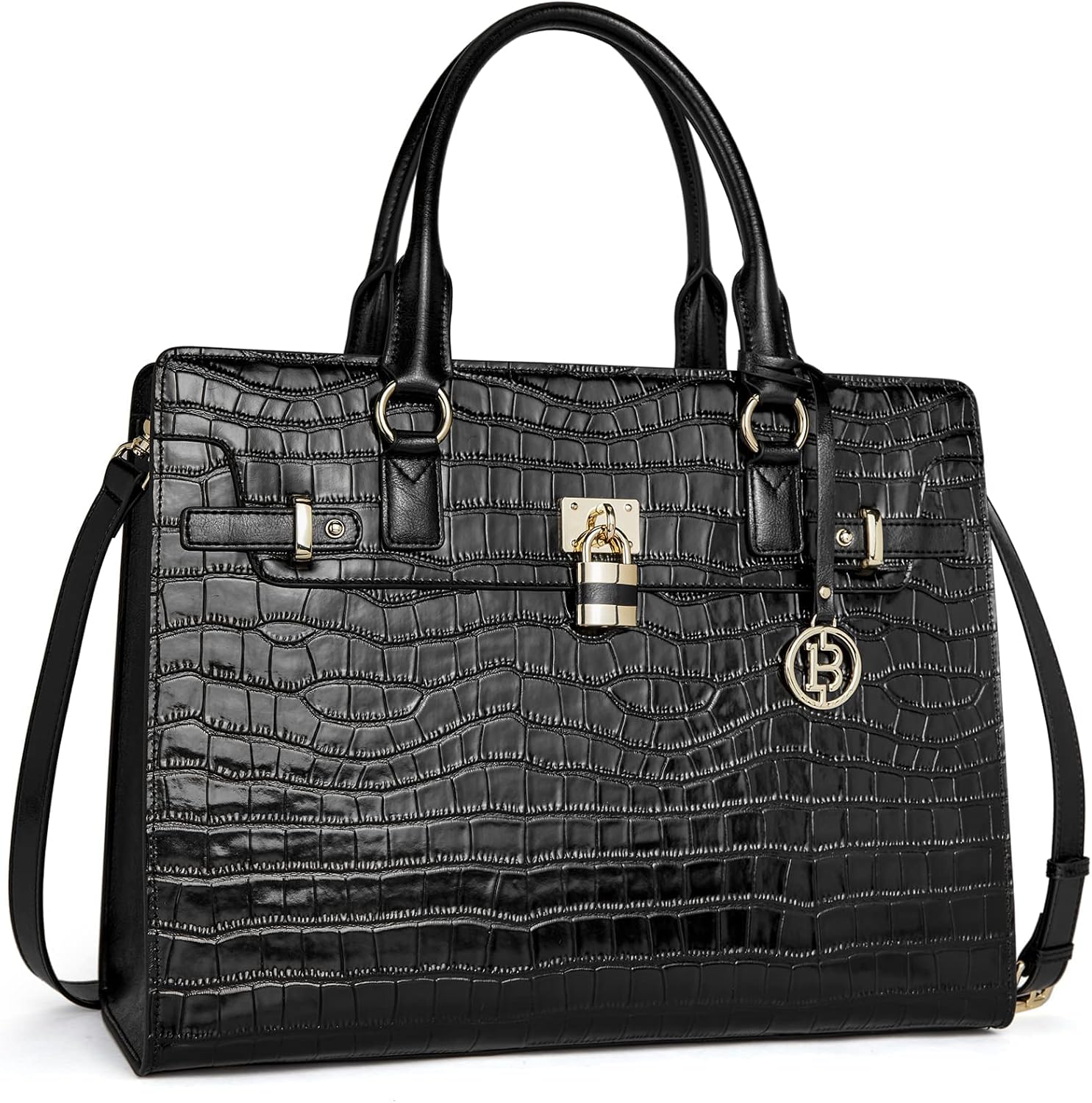 BOSTANTEN Briefcase for Women 15.6 inch Leather Laptop Bag Vintage Slim Lawyer Business Bag Stylish Work Purse