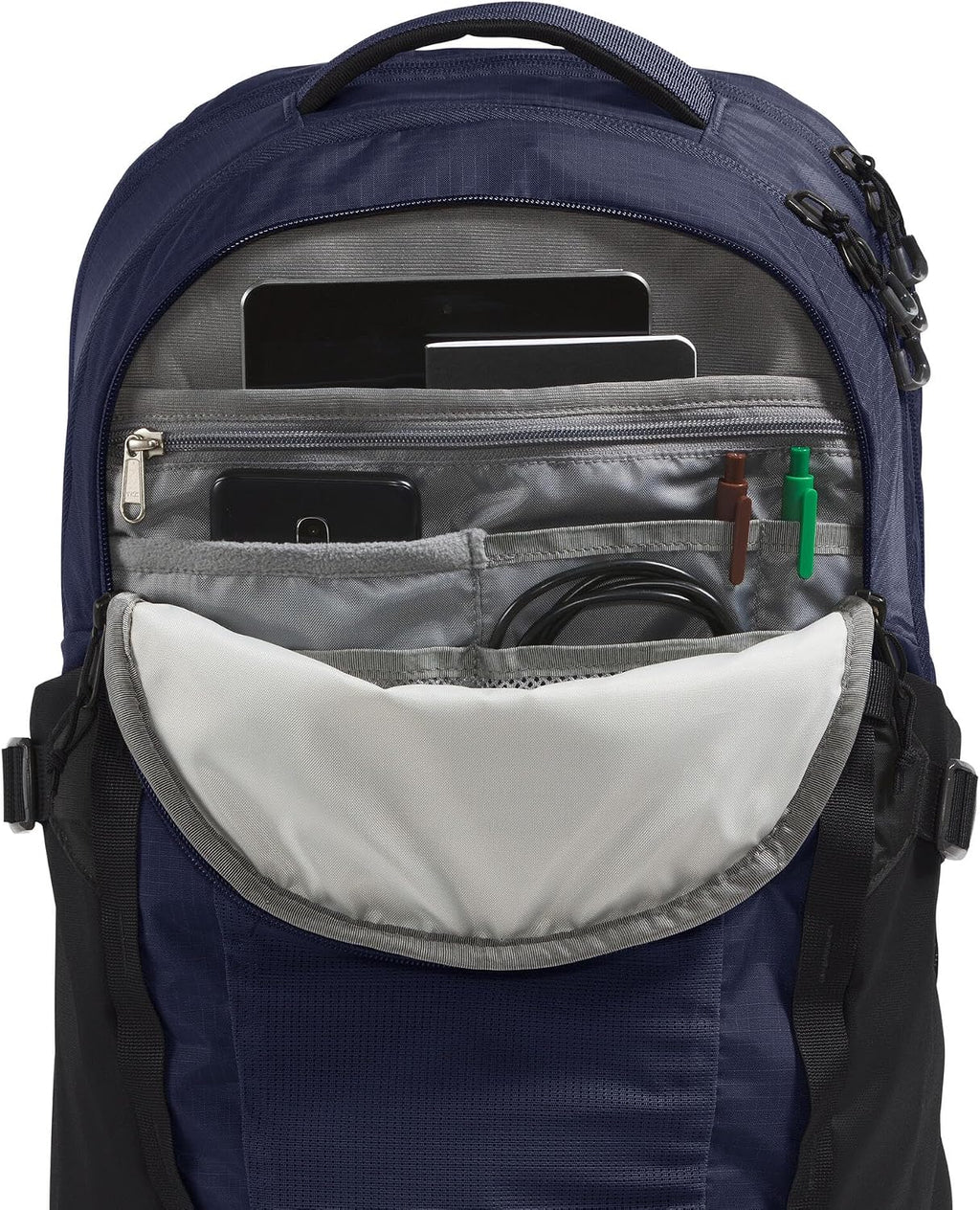 The North Face Recon Everyday Laptop Backpack - Daypack, Water Repellent, Laptop Sleeve, 2 Water Bottle Pockets, TNF Navy/TNF Black-NPF, One Size