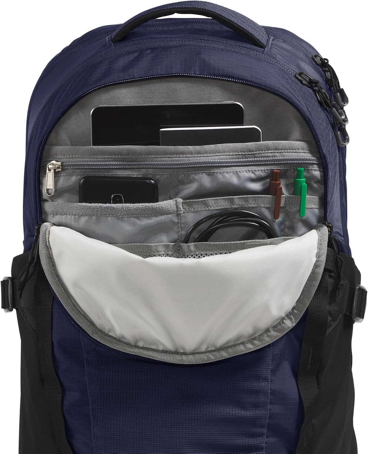 The North Face Recon Everyday Laptop Backpack - Daypack, Water Repellent, Laptop Sleeve, 2 Water Bottle Pockets, TNF Navy/TNF Black-NPF, One Size