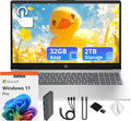 HP 15.6' FHD Touchscreen Laptop, Intel 10-Core i5-1334U, 32GB RAM, 2TB Storage (1TB SSD+1TB Docking Station Set), Intel Graphics, Copilot, Number Pad, 720p Webcam, Wi-Fi 6, Win 11 Pro, Silver