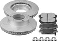 SCITOO for Toyota Brakes, Pads and Rotors Kits, Brake Kits fit 2003 2004 2005 2006 2007 for Toyota Sequoia，2000 2001 2002 2003 2004 2005 2006 for Toyota Tundra, Front