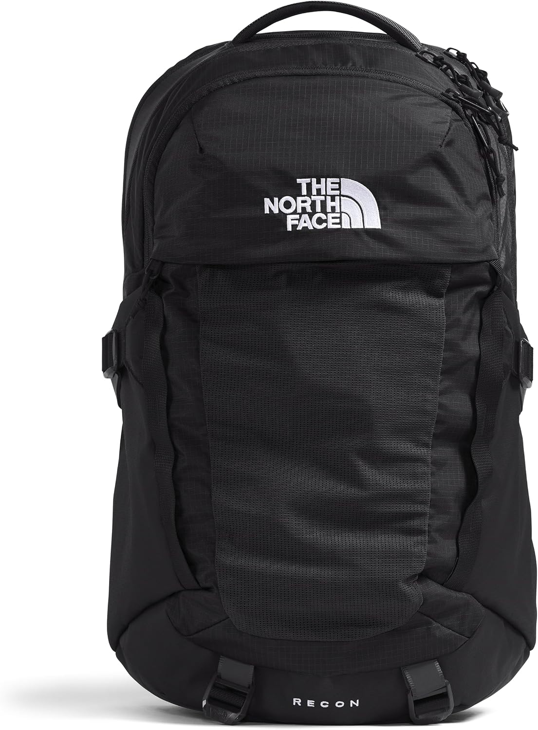 The North Face Recon Everyday Laptop Backpack - Daypack, Water Repellent, Laptop Sleeve, 2 Water Bottle Pockets, TNF Black/TNF Black-NPF, One Size
