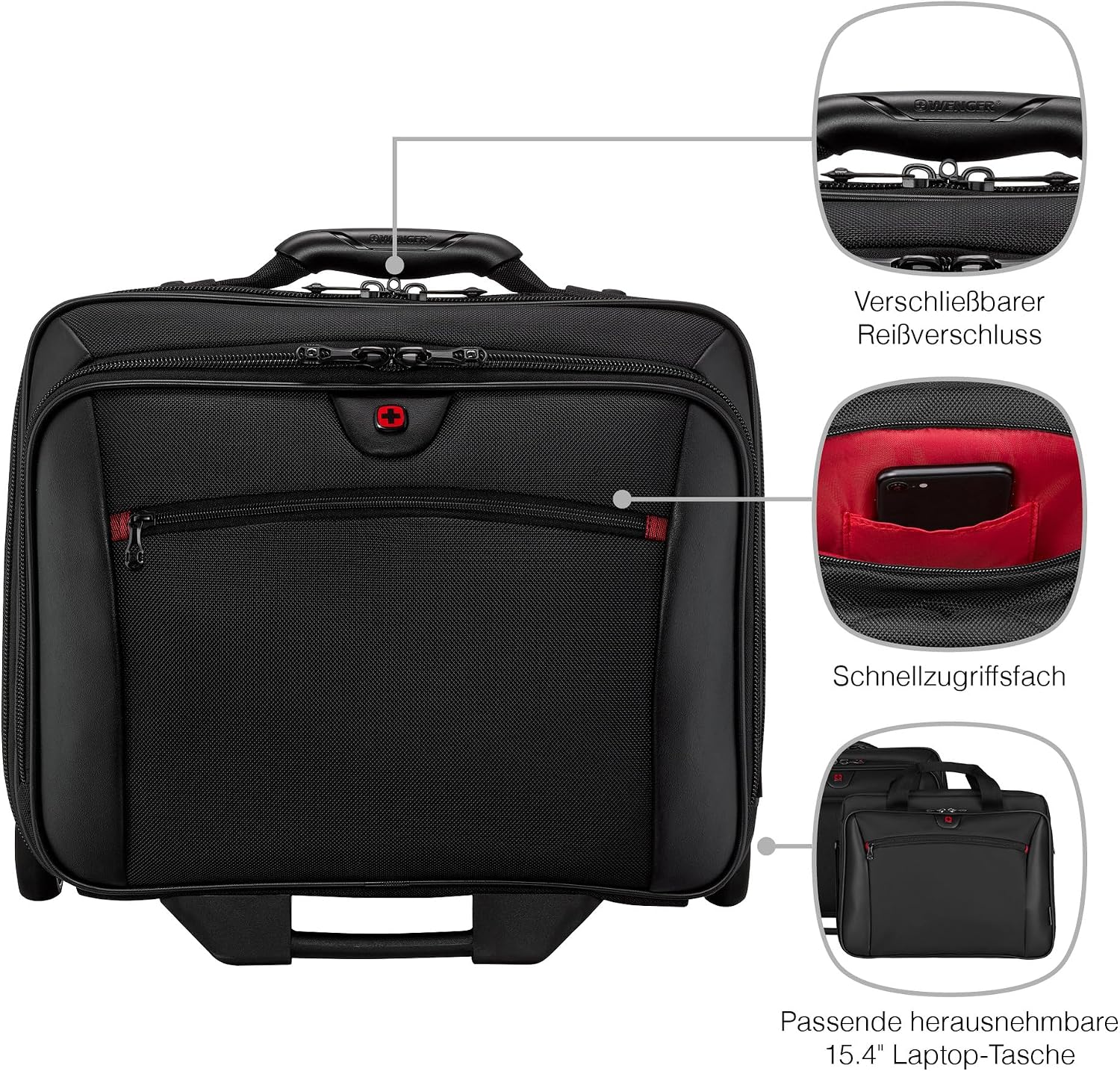 Wenger Patriot Rolling Case Blk Up To 17IN Laptop with notebook Case (WA-7953-02F00)
