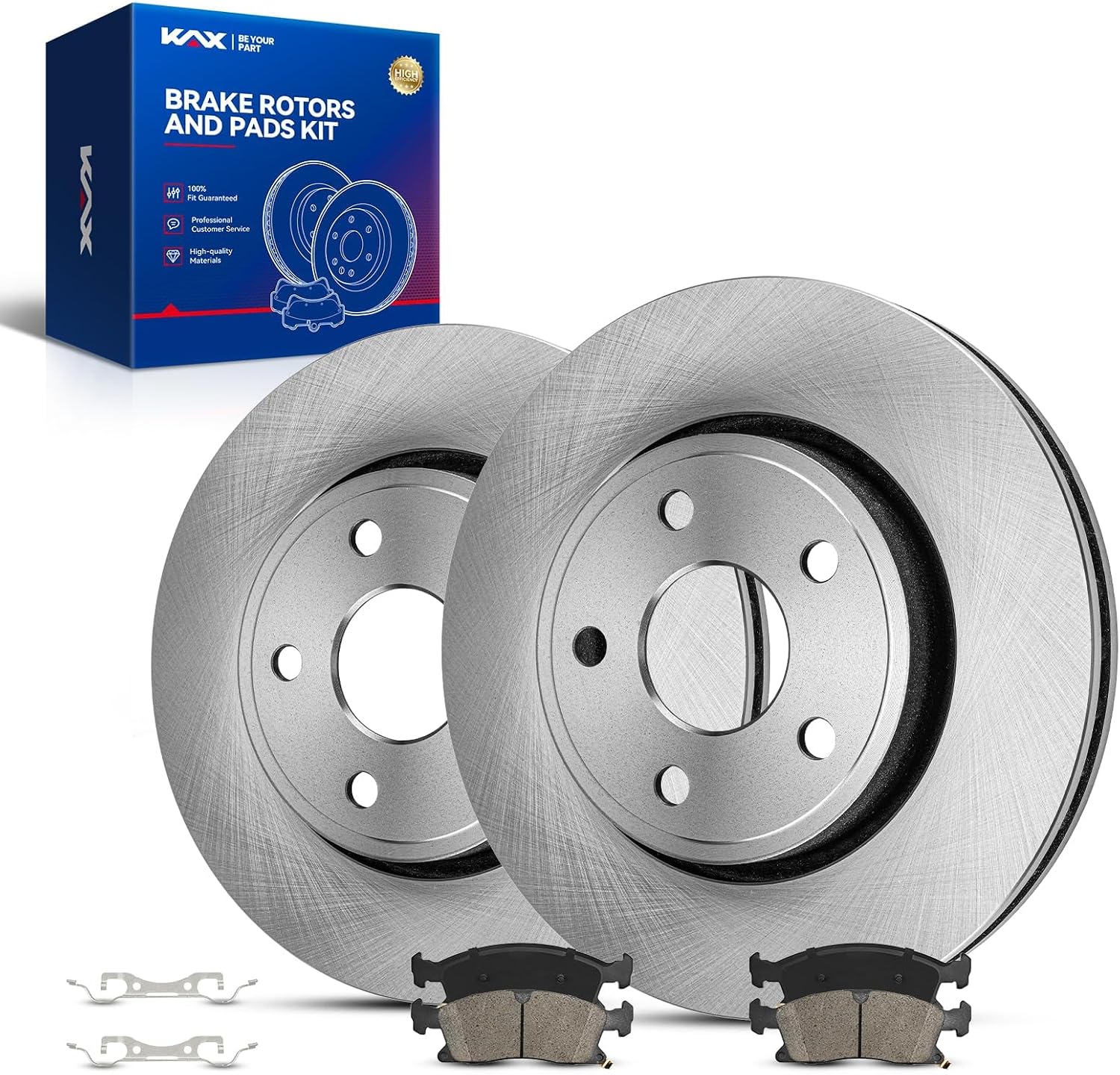 KAX Front Brake Kit for Jeep Grand Cherokee 2011-2018, Dodge Durango 2011-2020, 12.99inch Brake Rotors Pads Kit, #53062+D1455 Front Brakes