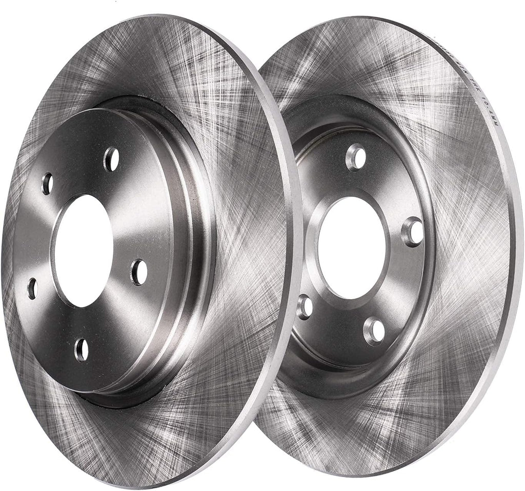 Detroit Axle - FWD Rear Wheel Bearing Hubs Brake Kit for 2017-2018 Hyundai Santa Fe Sport 2017-2019 Santa Fe XL, Wheel Bearing Hubs Brake Rotors Ceramic Brake Pads w/Hardware Replacement