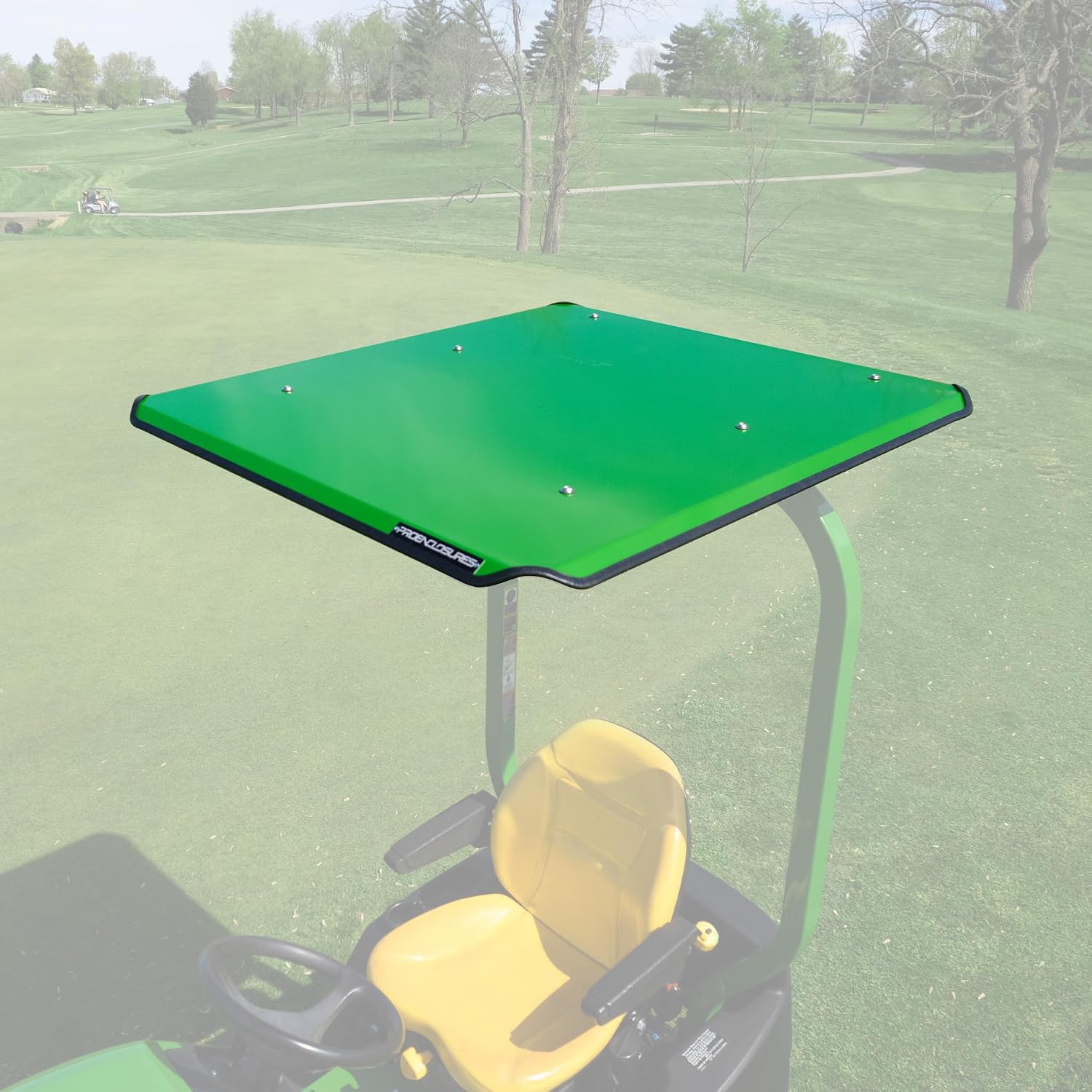 Universal Zero Turn Mower Canopy | ROPS 1.5'-3' | Robust Steel | Easy Install | Color Matched Roof | Fits Most Mowers with ROPS (Green)
