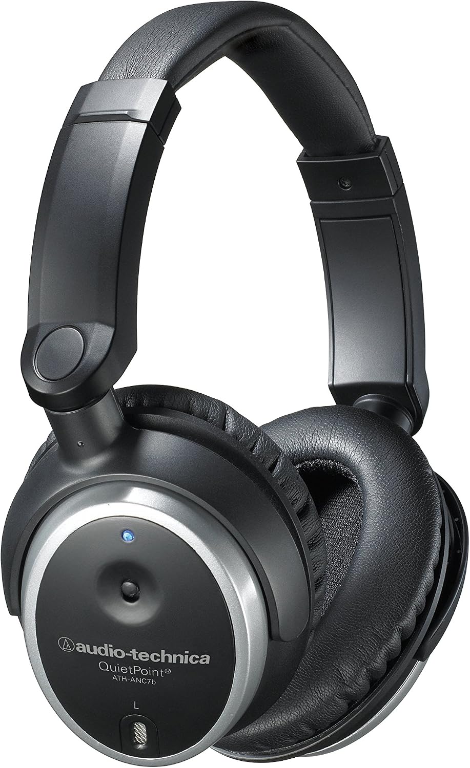 Audio-Technica ATH-ANC7B QuietPoint Active Noise-Cancelling Closed-Back Headphones, Wired, AUD ATH-ANC7B, Black, one Size