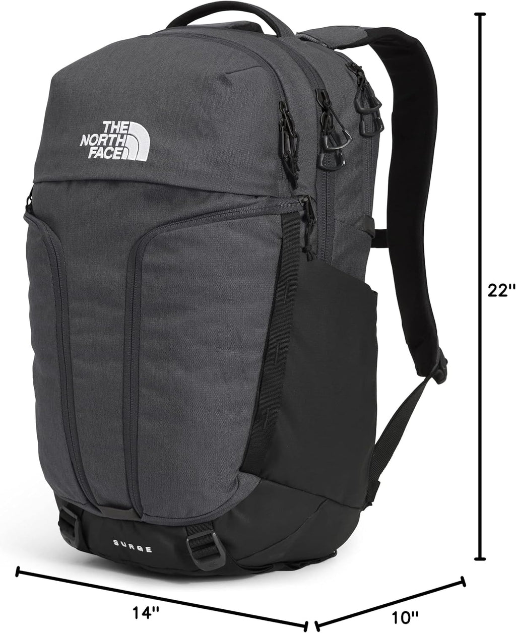 THE NORTH FACE Surge Commuter Laptop Backpack | Daypack With Water Repellent Finish, 16' Laptop Sleeve, Reflective Details