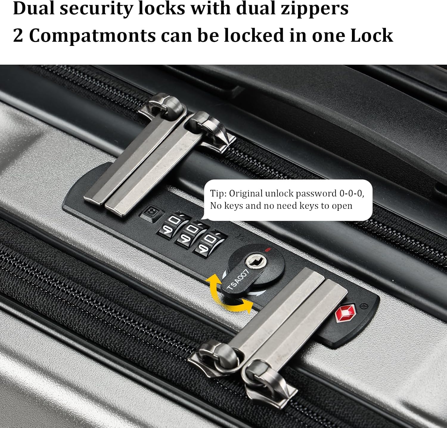 16 Inch Carry On Luggage with 2 Compartments for 14' & 15' Laptop, 16.14*8*17.12' Rolling Briefcase, Lightweight Hardshell ABS+PC Suitcase with Spinner Silent Wheels, for Business Trip, Dark Gray