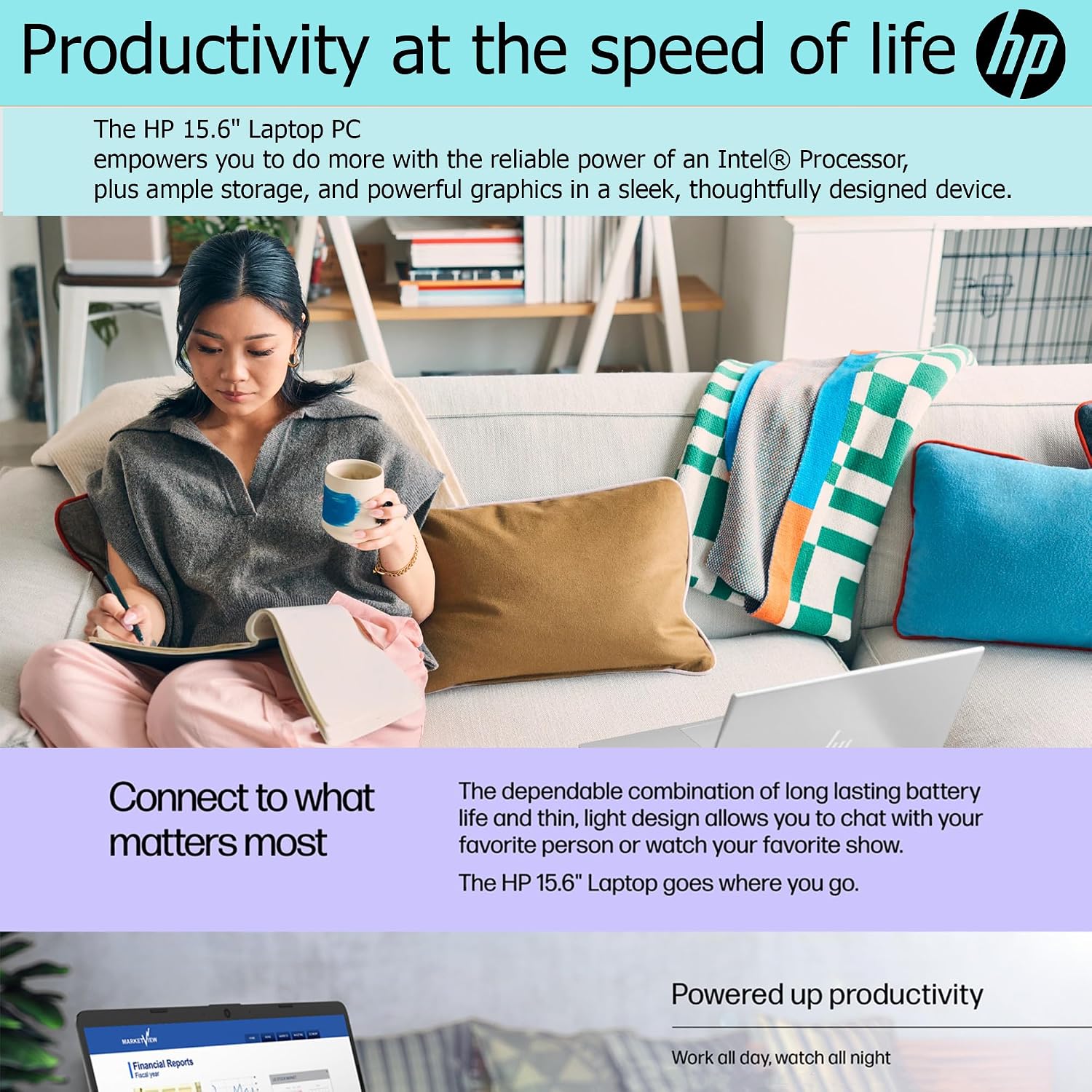 HP 15.6 inch Laptop with Free Microsoft 365| 16GB RAM, 128GB SSD with 128GB External Drive| Intel Quad-Core Processor| HDMI| USB-C| Intel UHD Graphics| LED Backlight| Windows 11 H|Black