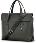 Samsonite Mobile Solution 2 Convertible Leather Briefcase, Pebbled Leather Laptop Bag with Crossbody Strap, Padded Sleeve, StackIt™ Strap & Organizational Pockets – Professional Work Tote