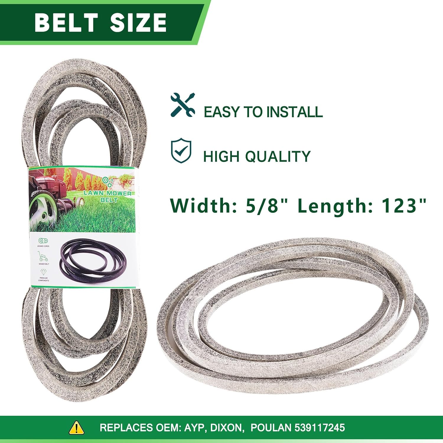 46' Mower Deck Rebuild Kit Fit for Husqvarna RZ46i RZ4621 RZ4623 Z246 Z246i Lawn Mower Includes 2 174356 Spindle 2 403107 Blade 2 Idler 196104 539132728 Be lt 1 539117245