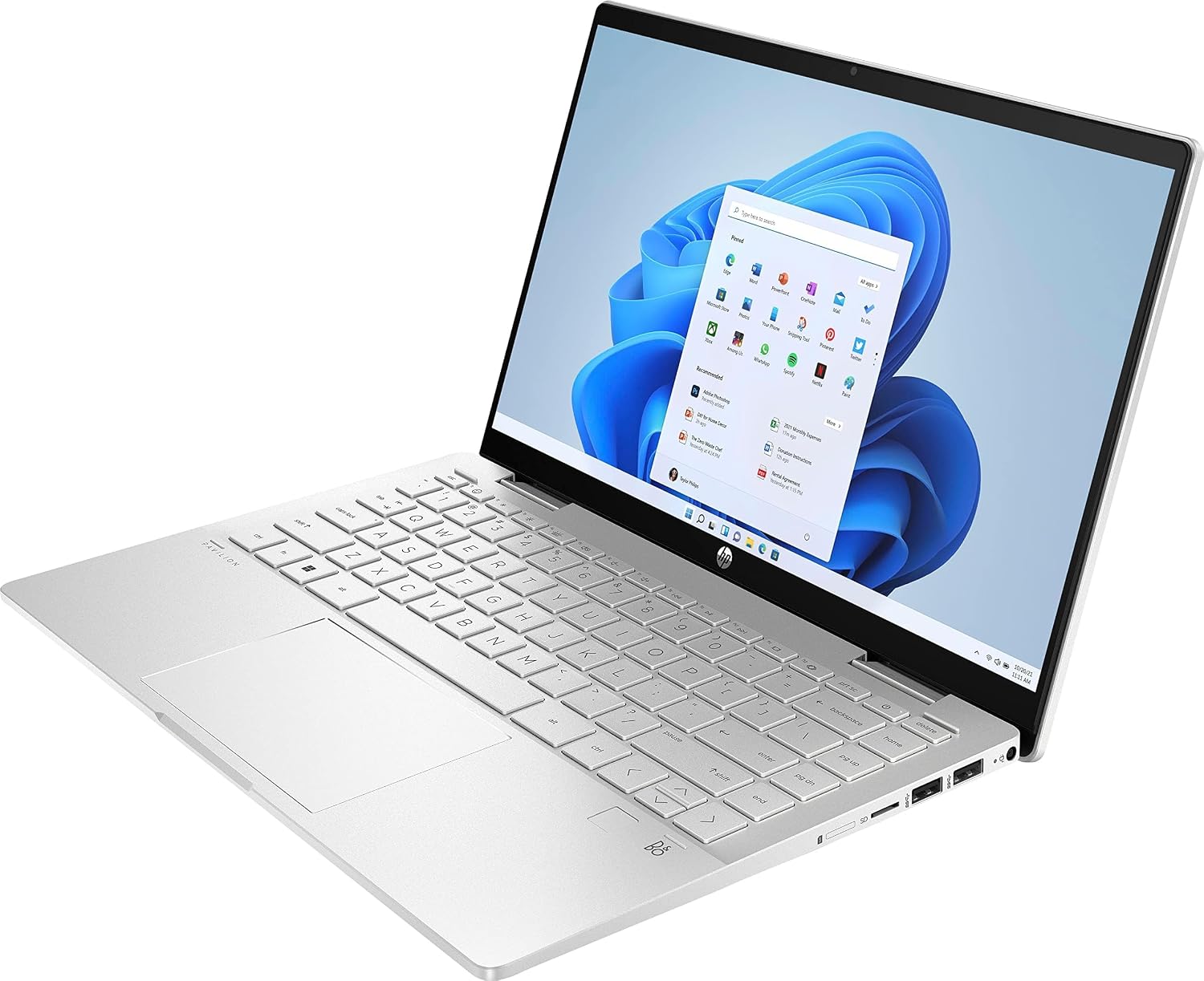 2022 HP Pavilion x360 2-in-1 14in Touchscreen Laptop, 12th Gen Intel 10-Core i5-1235U, Iris Xe Graphics, 8GB DDR4 RAM, 512GB PCIE SSD, Fingerprint, Backlit KB, Stylus Pen, Win 11 Home, Silver