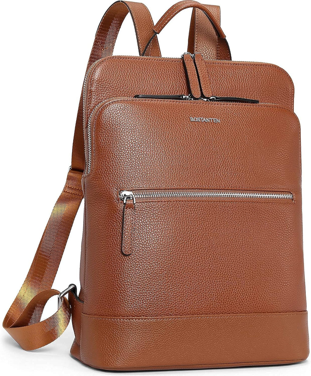 BOSTANTEN Leather Laptop Backpack for Women 15.6 inch Computer Bag Travel Work Daypack