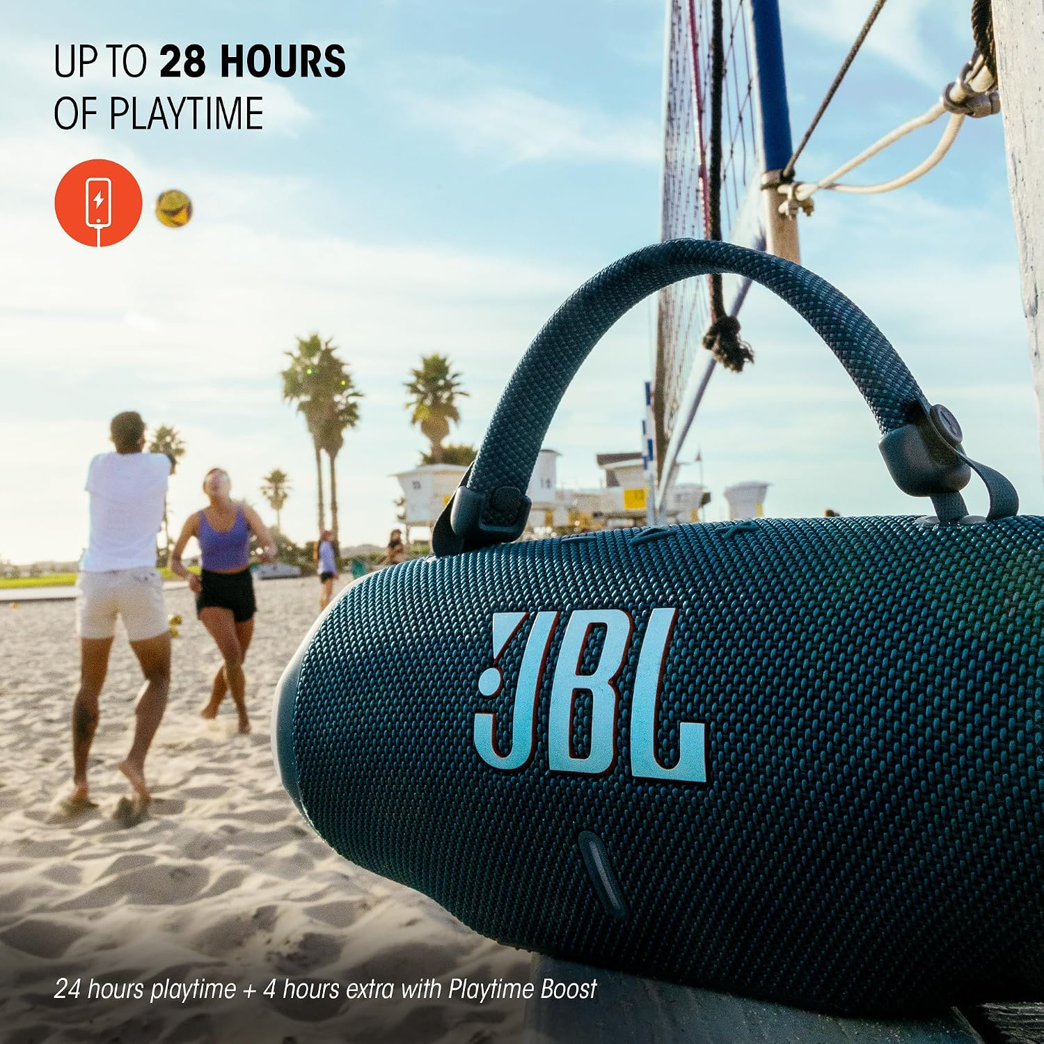 JBL Charge 6 - Portable Waterproof & Drop-Proof Bluetooth Speaker, Bold JBL Pro Sound with AI Sound Boost, 28Hrs of Playtime, Built-in powerbank & Comes with a Sturdy/Removable Carrying Strap (Squad)