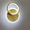 Modern Brass Wall Sconce Dimmable 3 Color Temperature LED Gold Vertical Up Down Wall Light Fixture Luxury Clear Glass Indoor Lighting for Hallway Bathroom Vanity(Round)