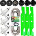 54' Mower Deck Rebuild Kit Fit for Husqvarna LGT2554 YTH2454 YTH25K54 GTH26K54 Lawn Mower Includes 3 Spindles 187292 3 Blades 187254 3 Pulley 153535 3 Idler 196104 196106 1 Belt 196103