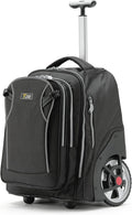NEW TILAMI 20' Rolling Backpack for Teens Adults, Climbing Stairs Waterproof Backpack with Wheels for School Business Trave Camping with Laptop Compartment, Fit 17 Inch Laptop, Black