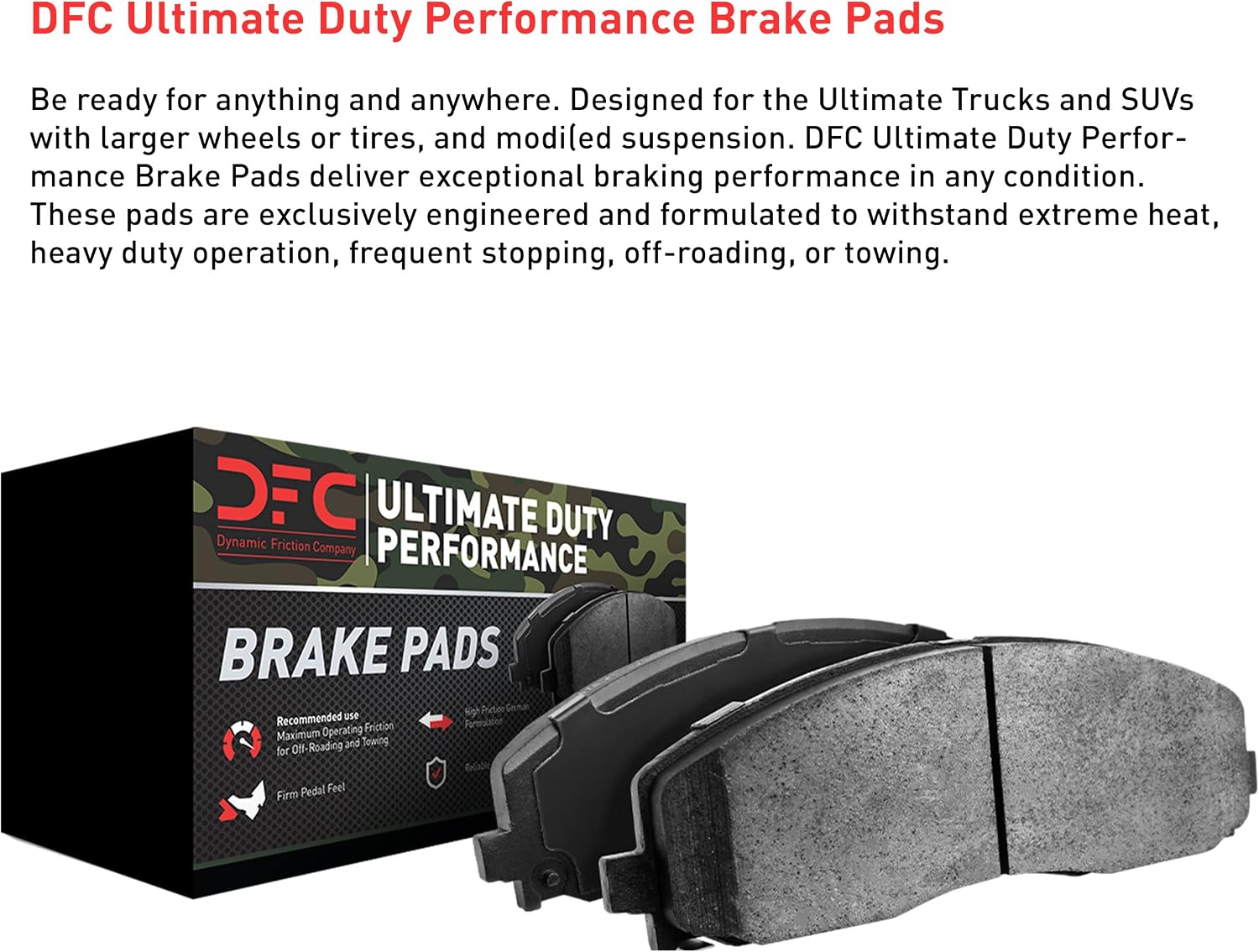 Dynamic Friction Company Front and Rear Brake Kit Fits 2010-2015 Chevrolet Camaro SS| Ultimate Duty Performance Brake Pads and Blank Brake Rotors| 14.0' Front & 14.4' Rear