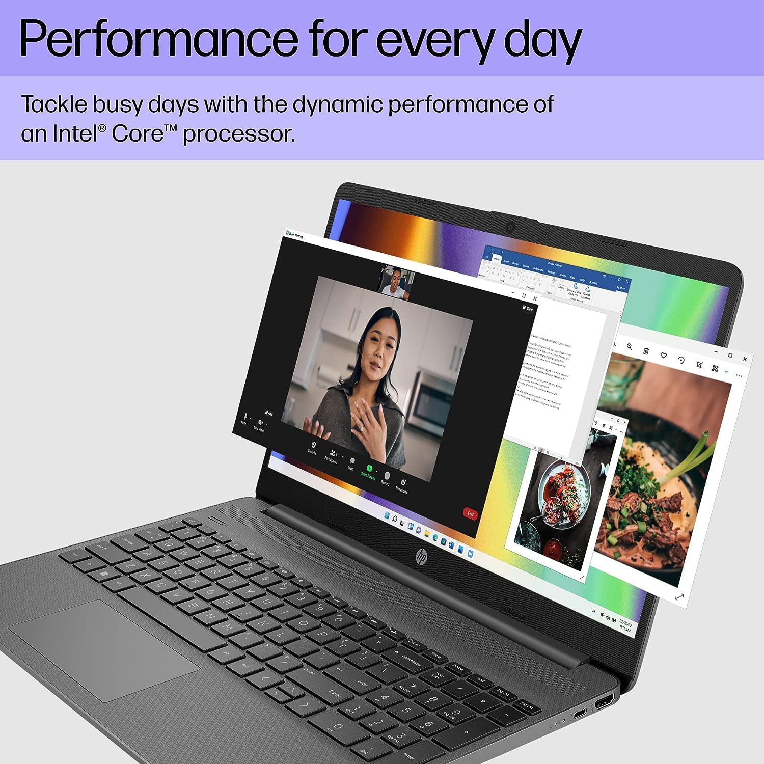 HP 15.6' FHD Display Laptop, 16GB RAM, 1TB PCIe SSD, Windows 11 Pro, Intel 6-Core Processor, Numeric Keyboard, HDMI, USB-C, Webcam, Wi-Fi 6, Fast Charge, w/BWE Accessories