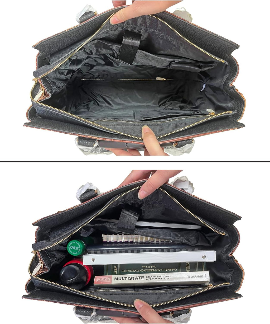 JKM & Company Rolling Laptop Bag for Women | Designer Wheeled Briefcase | Fits 13-17' Laptops | Office Travel Computer Case